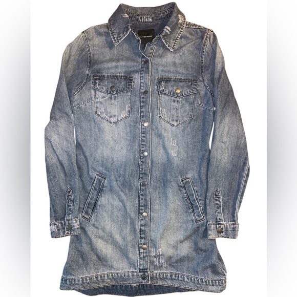 Liverpool Blue Mini Dress with Classic Style - Picture 3 of 5